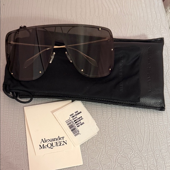 Alexander McQueen 99mm Skull Mask Metal Sunglasses - Picture 2 of 8